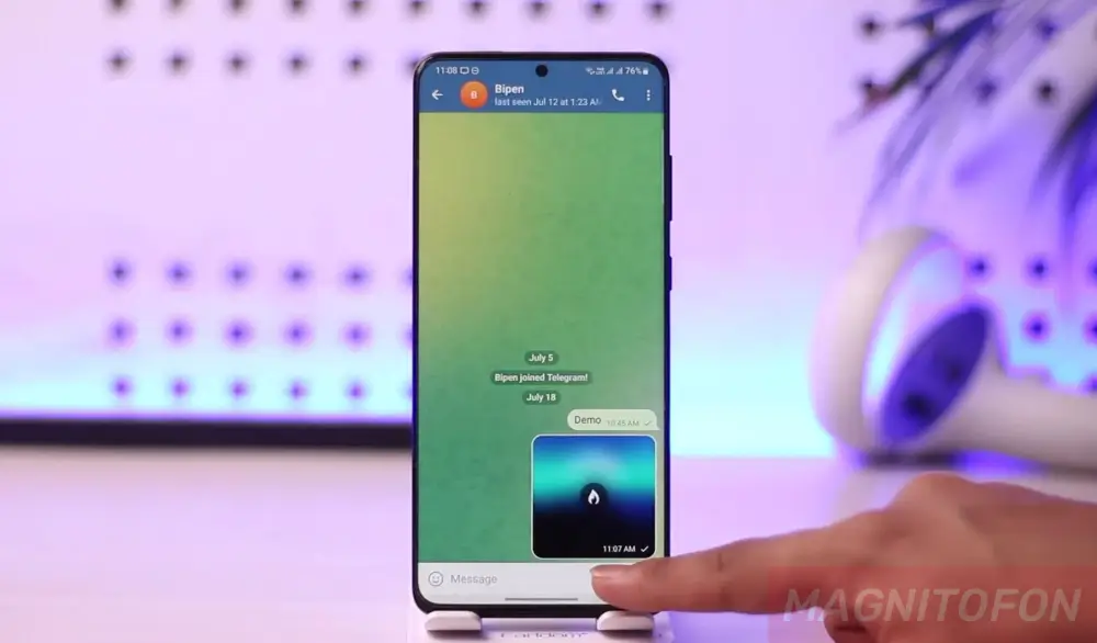 самоуничтожающееся фото в Телеграм